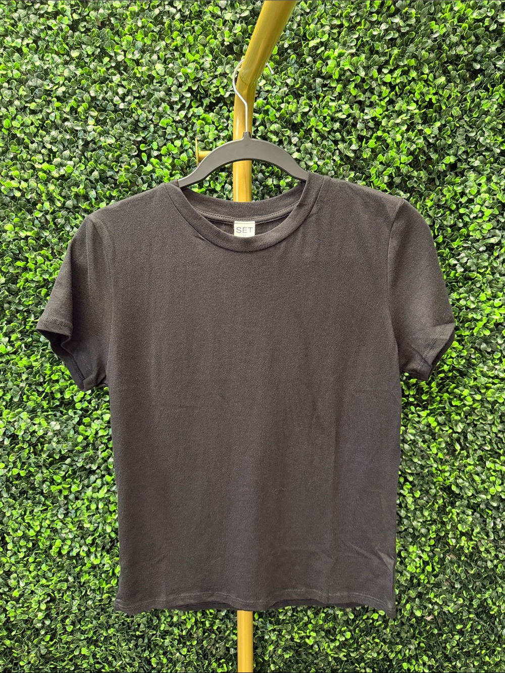 SET Active Crewneck T-Shirt Short Sleeves  in Black - M
